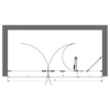 Alcove shower screen Hietakari Forma 324, hinged door + folding door with fixed part – view 2 Alcove shower screen Hietakari Forma 324, hinged door + folding door with fixed part – 2