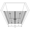 Alcove shower screen Hietakari Forma 325, folding door + folding door – view 3 Alcove shower screen Hietakari Forma 325, folding door + folding door – 3