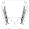 Alcove shower screen Hietakari Forma 325, folding door + folding door – view 4 Alcove shower screen Hietakari Forma 325, folding door + folding door – 4