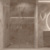 Alcove shower screen Hietakari Forma 325, aluminium frame, bronze tinted glass Alcove shower screen Hietakari Forma 325, aluminium frame, bronze tinted glass