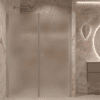 Alcove shower screen Hietakari Forma 325, aluminium frame, super bright satin glass Alcove shower screen Hietakari Forma 325, aluminium frame, super bright satin glass