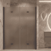 Alcove shower screen Hietakari Forma 325, Cocoa frame, brown satin glass Alcove shower screen Hietakari Forma 325, Cocoa frame, brown satin glass