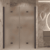 Alcove shower screen Hietakari Forma 325, Cocoa frame, super bright satin glass Alcove shower screen Hietakari Forma 325, Cocoa frame, super bright satin glass