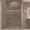 Alcove shower screen Hietakari Forma 325, Mocha frame, grey tinted glass Alcove shower screen Hietakari Forma 325, Mocha frame, grey tinted glass