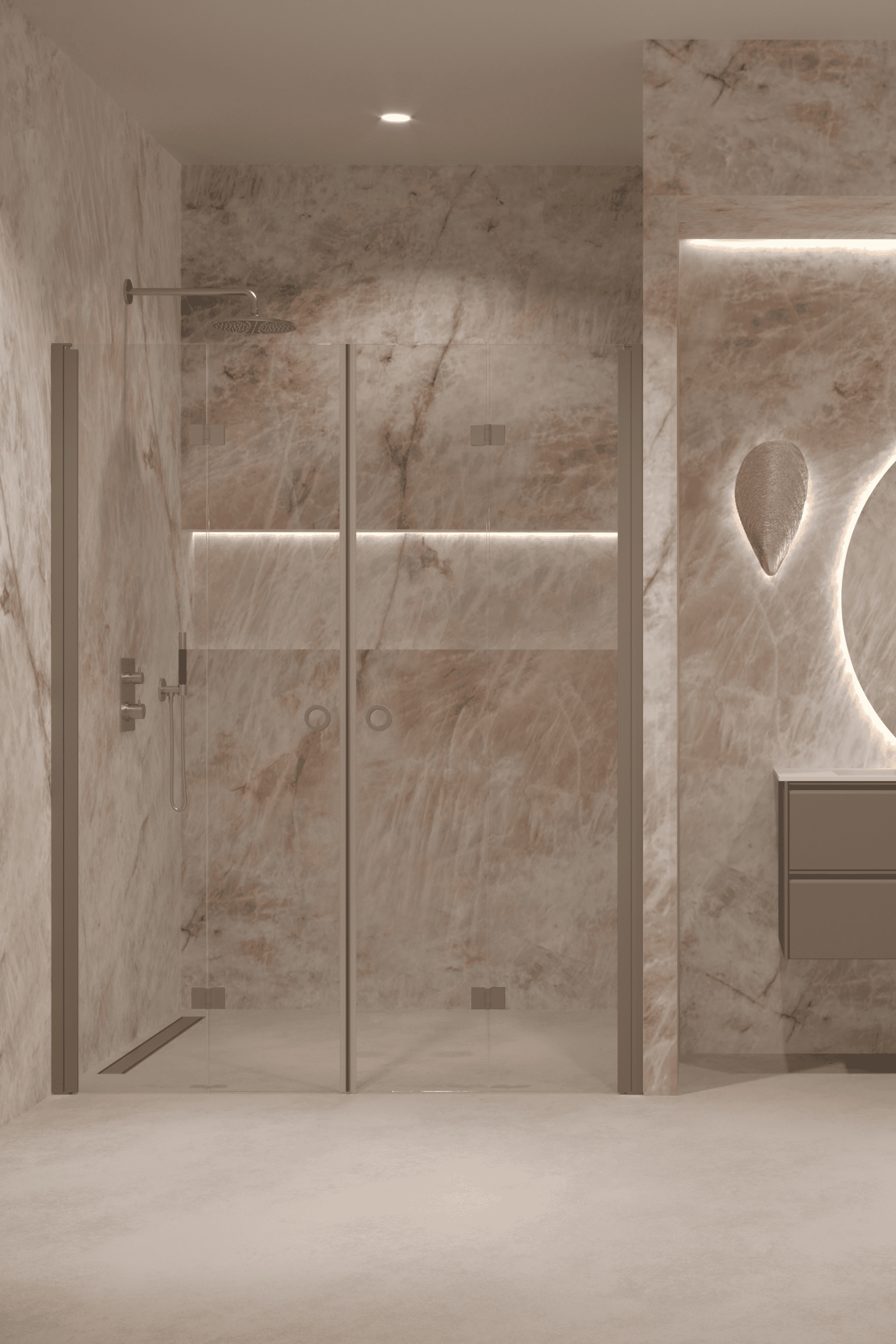 Alcove shower screen Hietakari Forma 325, folding door + folding door – 8