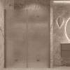 Alcove shower screen Hietakari Forma 325, Mocha frame, satin frosted glass Alcove shower screen Hietakari Forma 325, Mocha frame, satin frosted glass