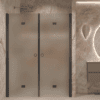 Alcove shower screen Hietakari Forma 325, black frame, satin frosted glass Alcove shower screen Hietakari Forma 325, black frame, satin frosted glass