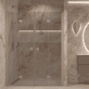 Alcove shower screen Hietakari Forma 325, Sand frame, grey tinted glass Alcove shower screen Hietakari Forma 325, Sand frame, grey tinted glass