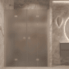 Alcove shower screen Hietakari Forma 325, Sand frame, grey satin glass Alcove shower screen Hietakari Forma 325, Sand frame, grey satin glass