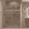 Alcove shower screen Hietakari Forma 325, Sand frame, bronze tinted glass Alcove shower screen Hietakari Forma 325, Sand frame, bronze tinted glass