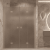 Alcove shower screen Hietakari Forma 325, Sand frame, brown satin glass Alcove shower screen Hietakari Forma 325, Sand frame, brown satin glass