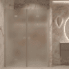 Alcove shower screen Hietakari Forma 325, Sand frame, satin frosted glass Alcove shower screen Hietakari Forma 325, Sand frame, satin frosted glass