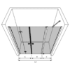 Alcove shower screen Hietakari Forma 326 – 3D drawing Alcove shower screen Hietakari Forma 326 – 3D drawing