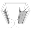 Alcove shower screen Hietakari Forma 326, folding door + hinged door with fixed part – view 4 Alcove shower screen Hietakari Forma 326, folding door + hinged door with fixed part – 4
