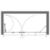 Alcove shower screen Hietakari Forma 326 – dimension drawing Alcove shower screen Hietakari Forma 326 – dimension drawing