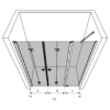 Alcove shower screen Hietakari Forma 327 – 3D drawing Alcove shower screen Hietakari Forma 327 – 3D drawing