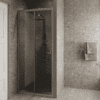 Alcove shower screen Hietakari Forma 462, aluminium frame, grey tinted glass Alcove shower screen Hietakari Forma 462, aluminium frame, grey tinted glass