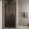 Alcove shower screen Hietakari Forma 462, Mocha frame, grey satin glass Alcove shower screen Hietakari Forma 462, Mocha frame, grey satin glass