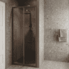 Alcove shower screen Hietakari Forma 462, Mocha frame, bronze tinted glass Alcove shower screen Hietakari Forma 462, Mocha frame, bronze tinted glass