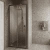 Alcove shower screen Hietakari Forma 462, Mocha frame, reeded glass Alcove shower screen Hietakari Forma 462, Mocha frame, reeded glass