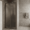 Alcove shower screen Hietakari Forma 462, Mocha frame, satin frosted glass Alcove shower screen Hietakari Forma 462, Mocha frame, satin frosted glass