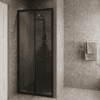 Alcove shower screen Hietakari Forma 462, black frame, grey tinted glass Alcove shower screen Hietakari Forma 462, black frame, grey tinted glass