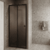 Alcove shower screen Hietakari Forma 462, black frame, brown satin glass Alcove shower screen Hietakari Forma 462, black frame, brown satin glass