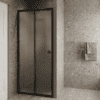 Alcove shower screen Hietakari Forma 462, black frame, satin frosted glass Alcove shower screen Hietakari Forma 462, black frame, satin frosted glass