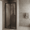 Alcove shower screen Hietakari Forma 462, black frame, super bright glass Alcove shower screen Hietakari Forma 462, black frame, super bright glass