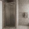 Alcove shower screen Hietakari Forma 462, Sand frame, Chinchilla patterned glass Alcove shower screen Hietakari Forma 462, Sand frame, Chinchilla patterned glass