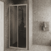 Alcove shower screen Hietakari Forma 462, white frame, grey tinted glass Alcove shower screen Hietakari Forma 462, white frame, grey tinted glass