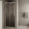 Alcove shower screen Hietakari Forma 462, white frame, grey satin glass Alcove shower screen Hietakari Forma 462, white frame, grey satin glass