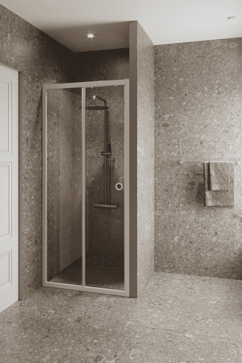 Alcove shower screen Hietakari Forma 462, fixed wall + sliding door Alcove shower screen Hietakari Forma 462, fixed wall + sliding door