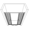 Alcove shower screen Hietakari Forma 464, fixed wall + fixed wall + sliding door + sliding door – view 3 Alcove shower screen Hietakari Forma 464, fixed wall + fixed wall + sliding door + sliding door – 3