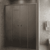 Alcove shower screen Hietakari Forma 464, aluminium frame, grey satin glass Alcove shower screen Hietakari Forma 464, aluminium frame, grey satin glass
