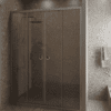 Alcove shower screen Hietakari Forma 464, aluminium frame, bronze tinted glass Alcove shower screen Hietakari Forma 464, aluminium frame, bronze tinted glass