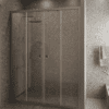 Alcove shower screen Hietakari Forma 464, aluminium frame, super bright glass Alcove shower screen Hietakari Forma 464, aluminium frame, super bright glass