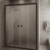 Alcove shower screen Hietakari Forma 464, Cocoa frame, reeded glass Alcove shower screen Hietakari Forma 464, Cocoa frame, reeded glass