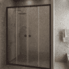 Alcove shower screen Hietakari Forma 464, Cocoa frame, super bright glass Alcove shower screen Hietakari Forma 464, Cocoa frame, super bright glass