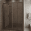 Alcove shower screen Hietakari Forma 464, Mocha frame, bronze tinted glass Alcove shower screen Hietakari Forma 464, Mocha frame, bronze tinted glass