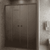Alcove shower screen Hietakari Forma 464, Mocha frame, brown satin glass Alcove shower screen Hietakari Forma 464, Mocha frame, brown satin glass