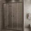 Alcove shower screen Hietakari Forma 464, Mocha frame, super bright glass Alcove shower screen Hietakari Forma 464, Mocha frame, super bright glass