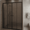 Alcove shower screen Hietakari Forma 464, black frame, bronze tinted glass Alcove shower screen Hietakari Forma 464, black frame, bronze tinted glass