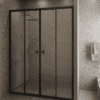 Alcove shower screen Hietakari Forma 464, black frame, super bright glass Alcove shower screen Hietakari Forma 464, black frame, super bright glass