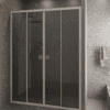 Alcove shower screen Hietakari Forma 464, white frame, grey tinted glass Alcove shower screen Hietakari Forma 464, white frame, grey tinted glass