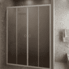 Alcove shower screen Hietakari Forma 464, white frame, brown satin glass Alcove shower screen Hietakari Forma 464, white frame, brown satin glass