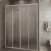 Alcove shower screen Hietakari Forma 464, white frame, reeded glass Alcove shower screen Hietakari Forma 464, white frame, reeded glass