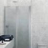 Alcove shower screen Hietakari Infinia 237, aluminium frame, satin frosted glass Alcove shower screen Hietakari Infinia 237, aluminium frame, satin frosted glass