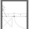 Alcove shower screen Hietakari Infinia 237 – dimension drawing Alcove shower screen Hietakari Infinia 237 – dimension drawing