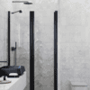 Alcove shower screen Hietakari Infinia 237, black frame, clear glass Alcove shower screen Hietakari Infinia 237, black frame, clear glass